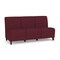 Lesro Siena Lounge Reception Armless 3 Seat Tandem Seating No Center Arms, Black, OH Wine Upholstery SN3102 - alternate 1